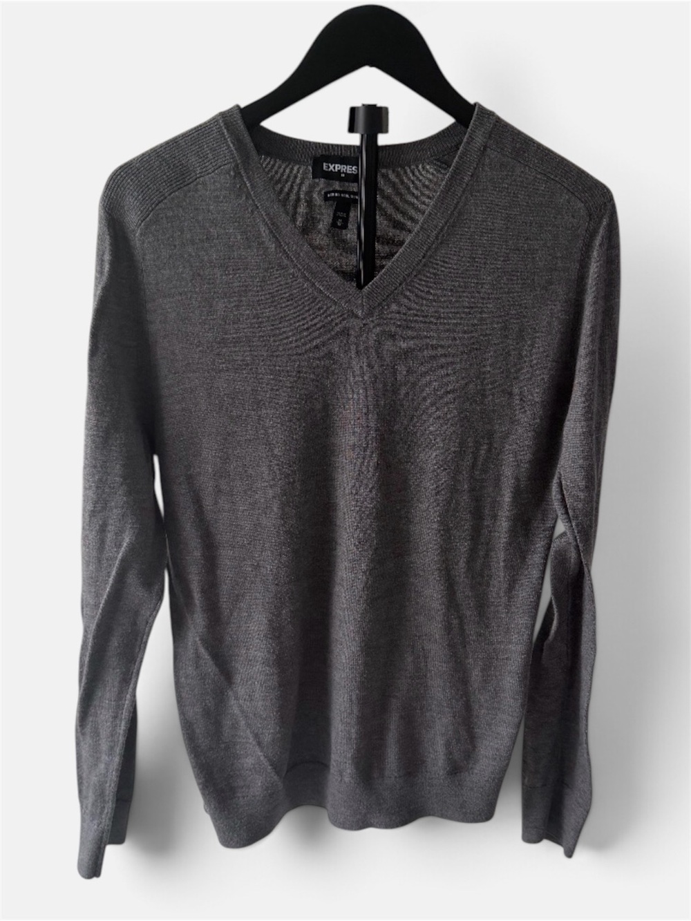 Express Men’s V-Neck Sweater - Charcoal